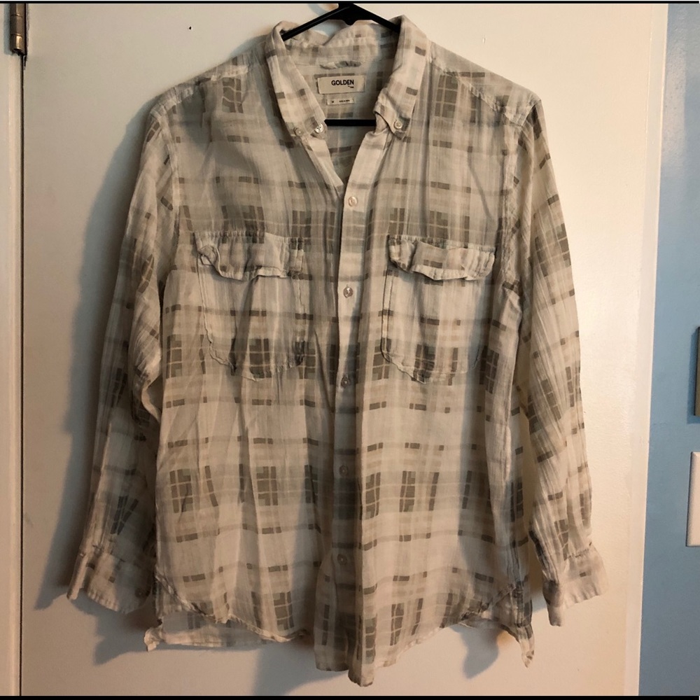 Aritzia TNA button up plaid top